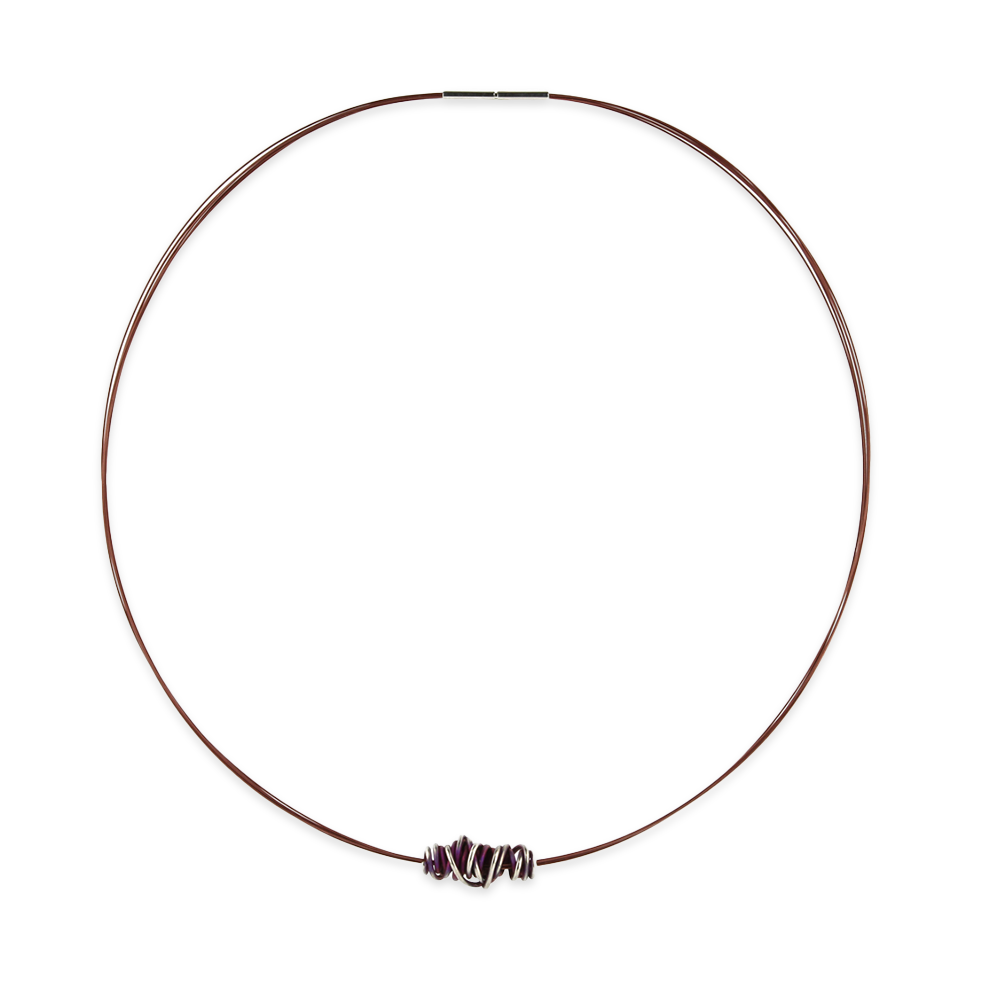 Small Chaos Pendant on Steel Collar