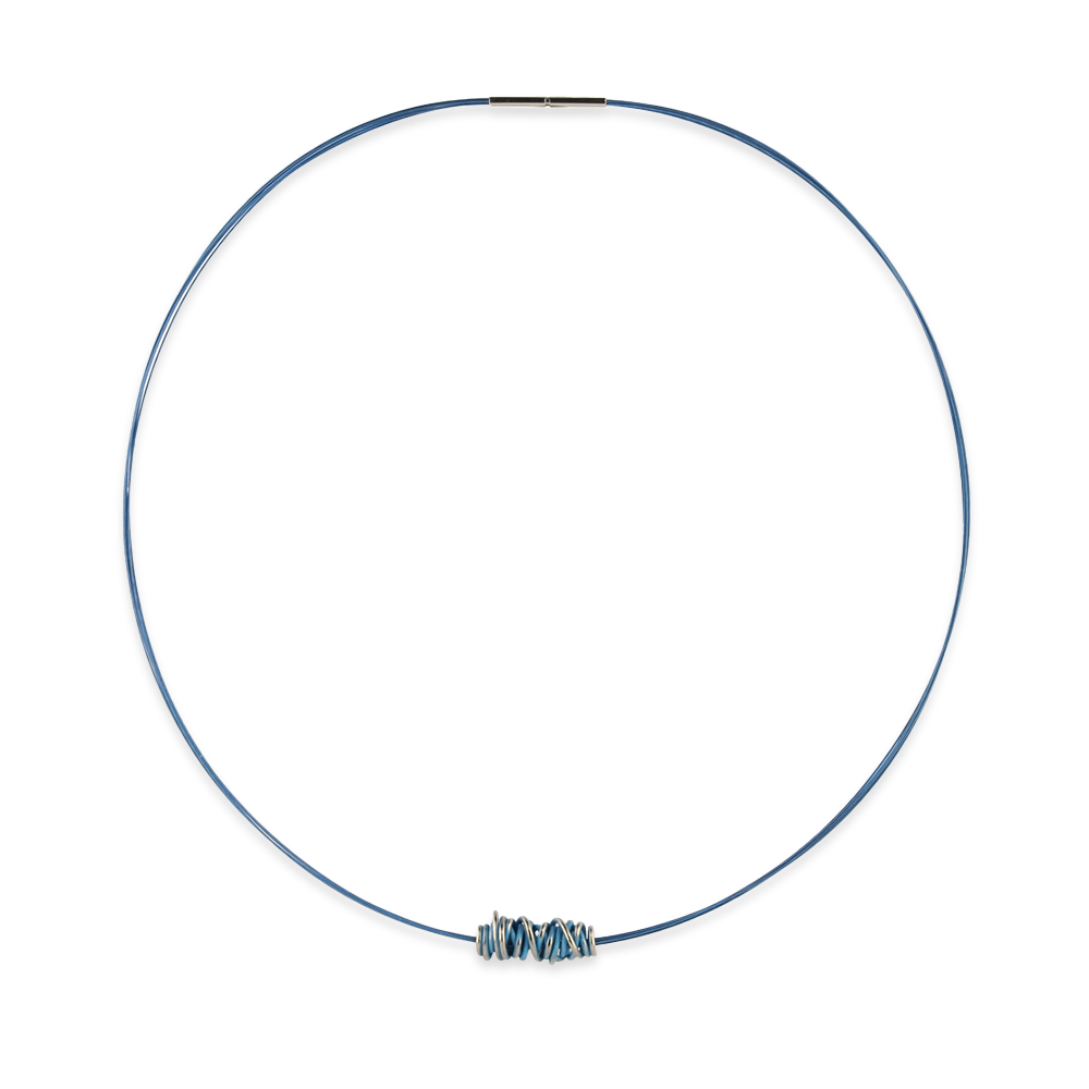 Small Chaos Pendant on Steel Collar