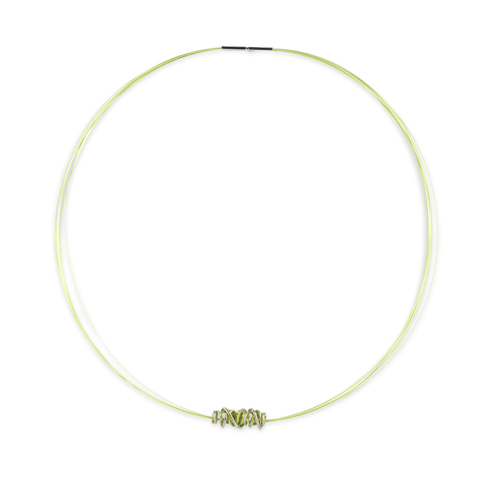 Small Chaos Pendant on Steel Collar