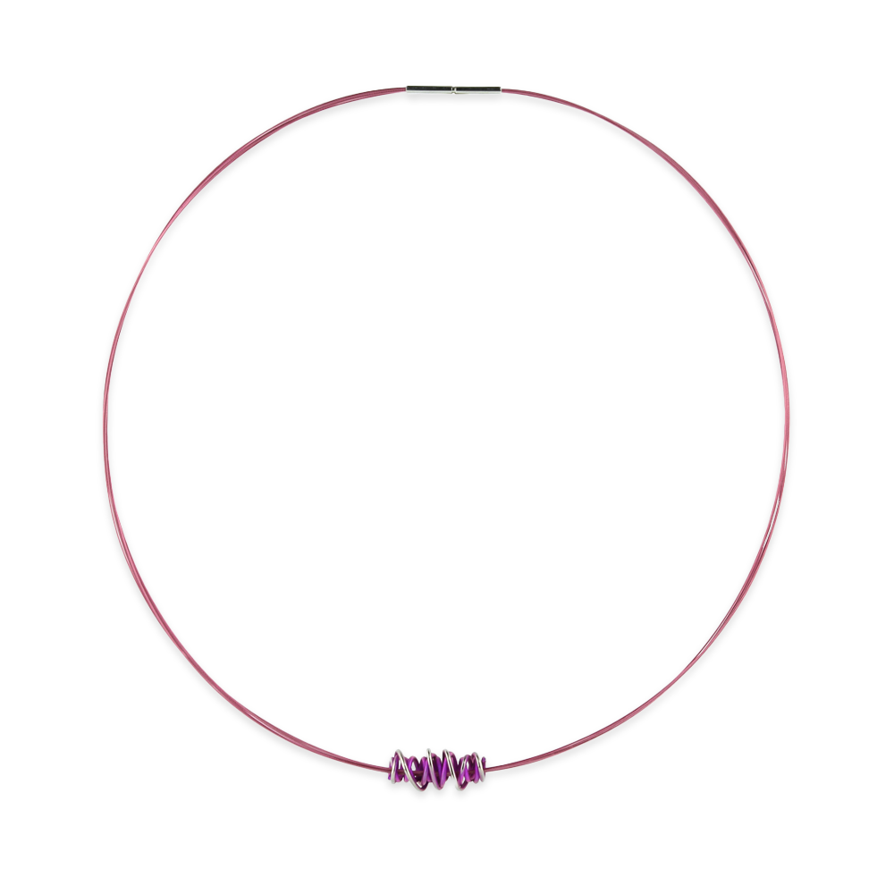 Small Chaos Pendant on Steel Collar