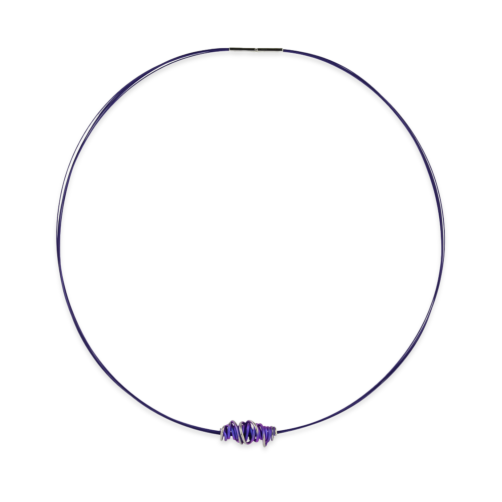 Small Chaos Pendant on Steel Collar