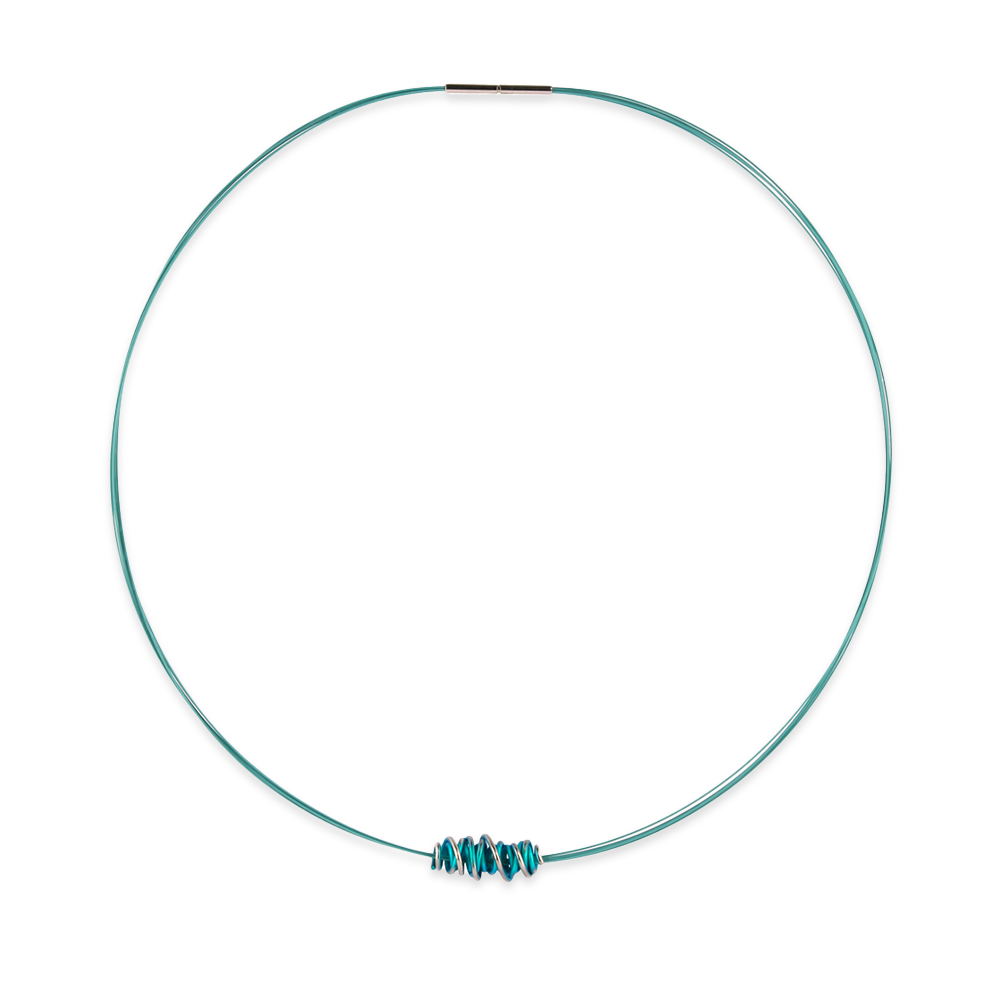 Small Chaos Pendant on Steel Collar