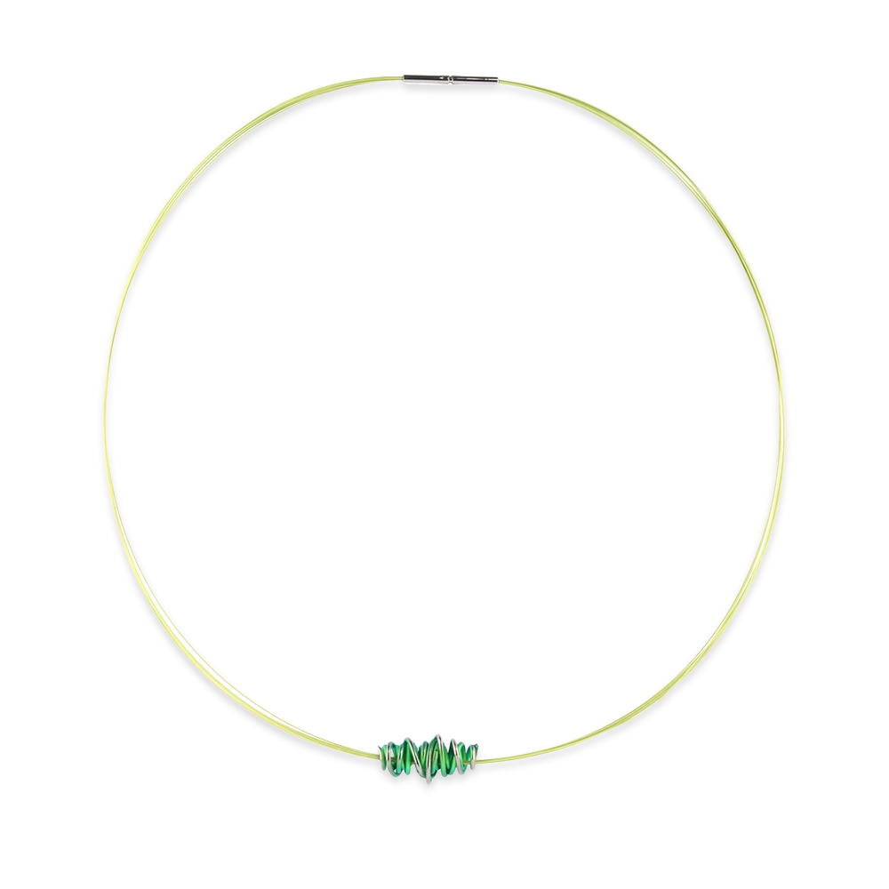 Small Chaos Pendant on Steel Collar