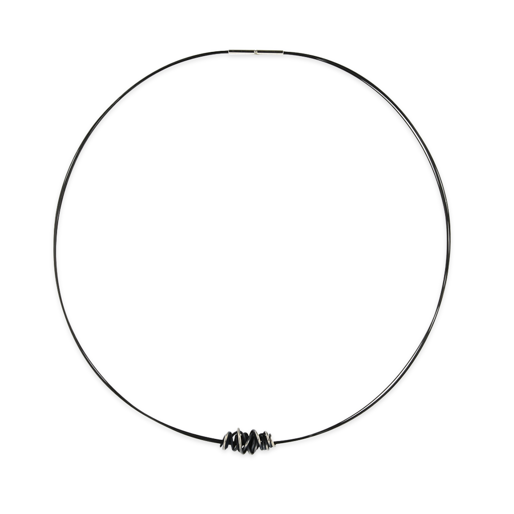 Small Chaos Pendant on Steel Collar