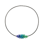 Large Chaos Pendant with Leather Collar