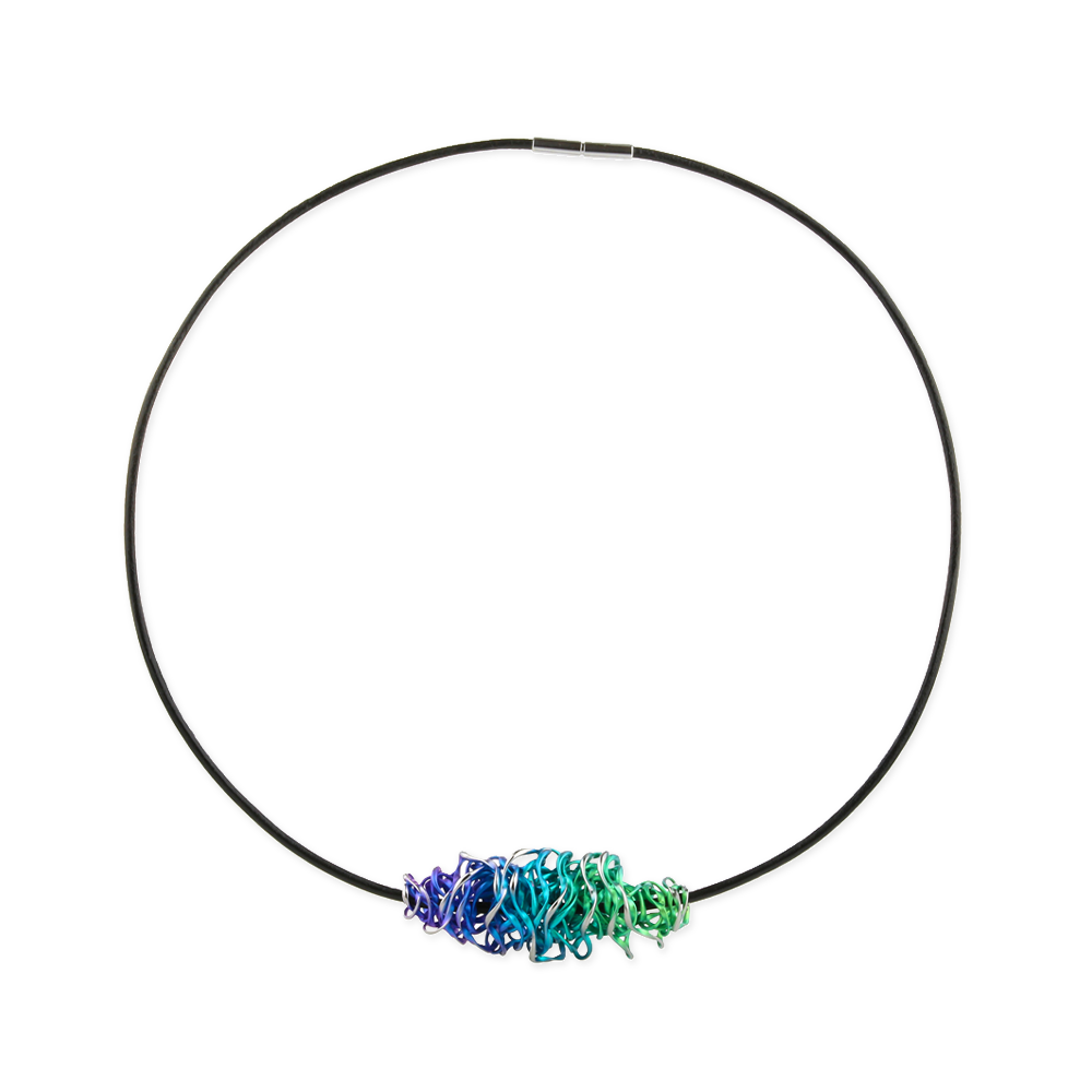 Large Chaos Pendant with Leather Collar