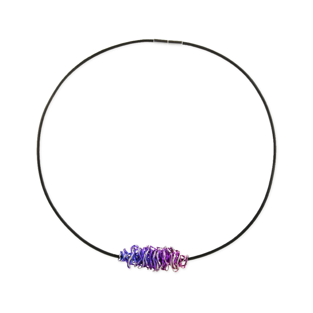 Large Chaos Pendant with Leather Collar