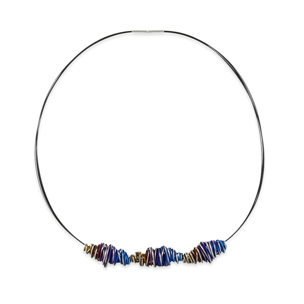 Triple Chaos Twist Pendant and Stainless Steel Necklace