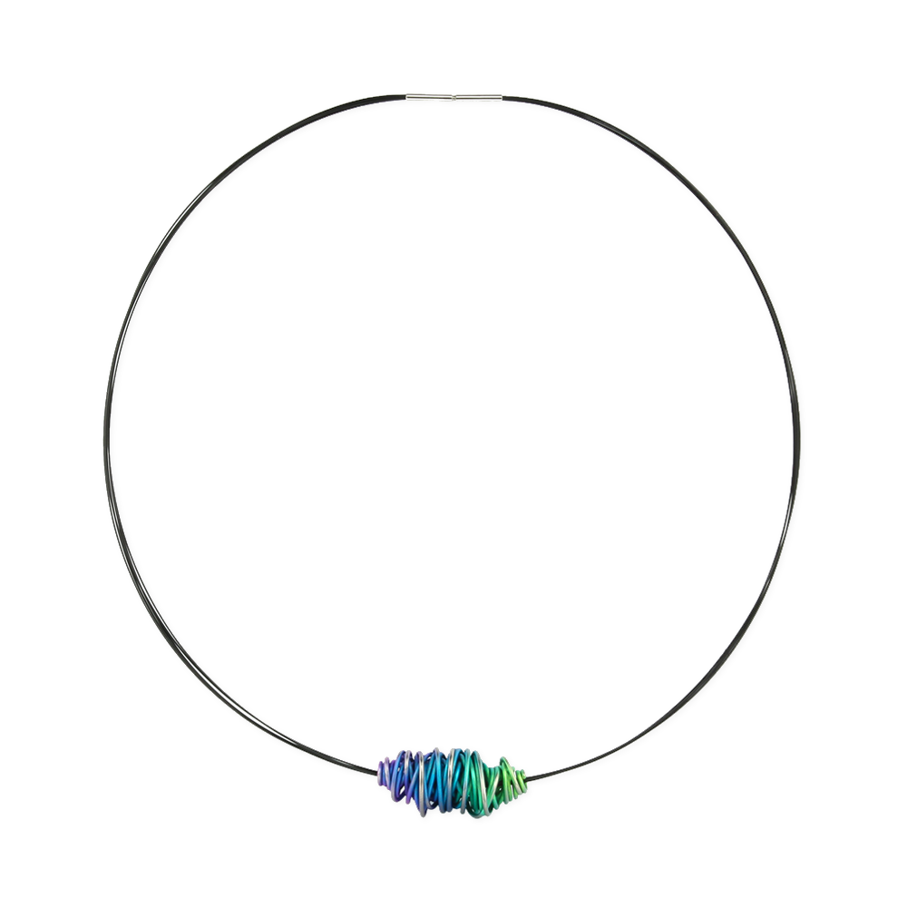 Graduated Chaos Pendant on Steel Collar