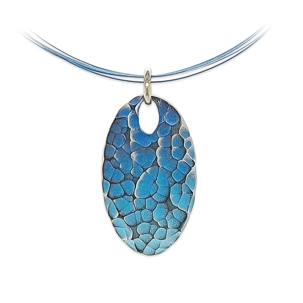 Oval Ripple Oval Ripple Titanium Pendant – Ti2 Titanium