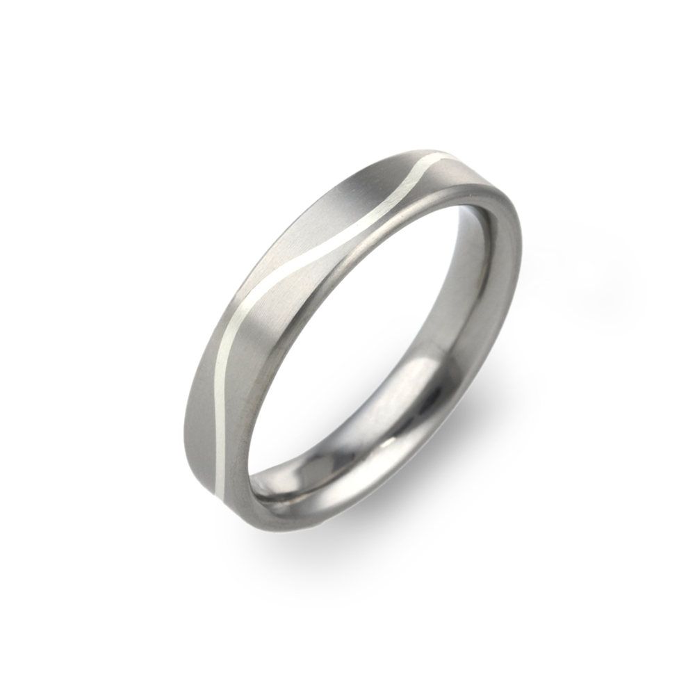 Fine Wave Inlay Ring