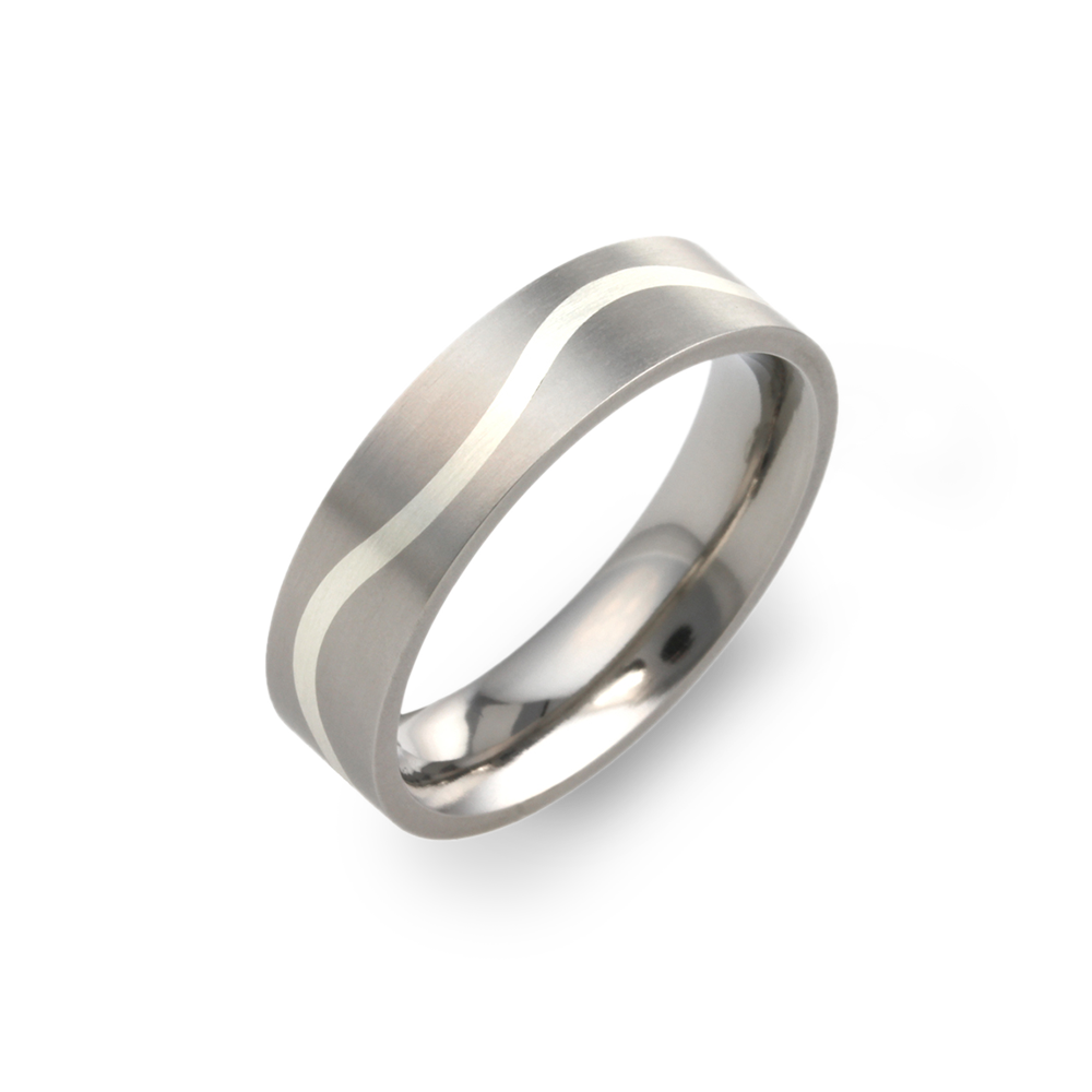 Fine Wave Inlay Ring