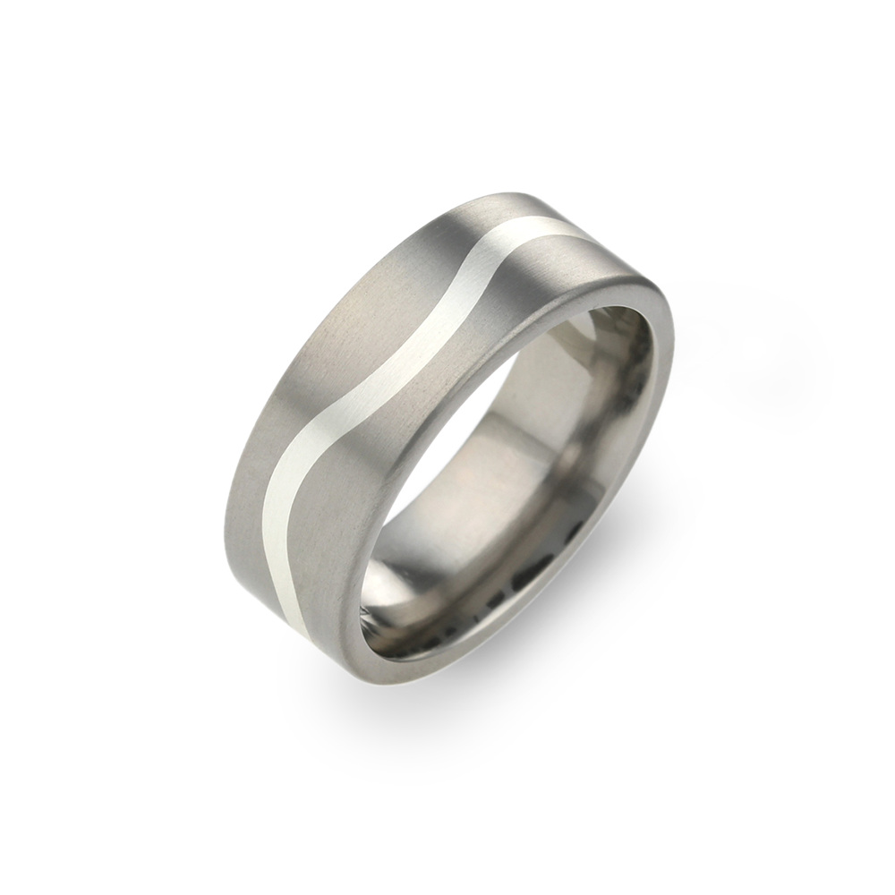 Fine Wave Inlay Ring