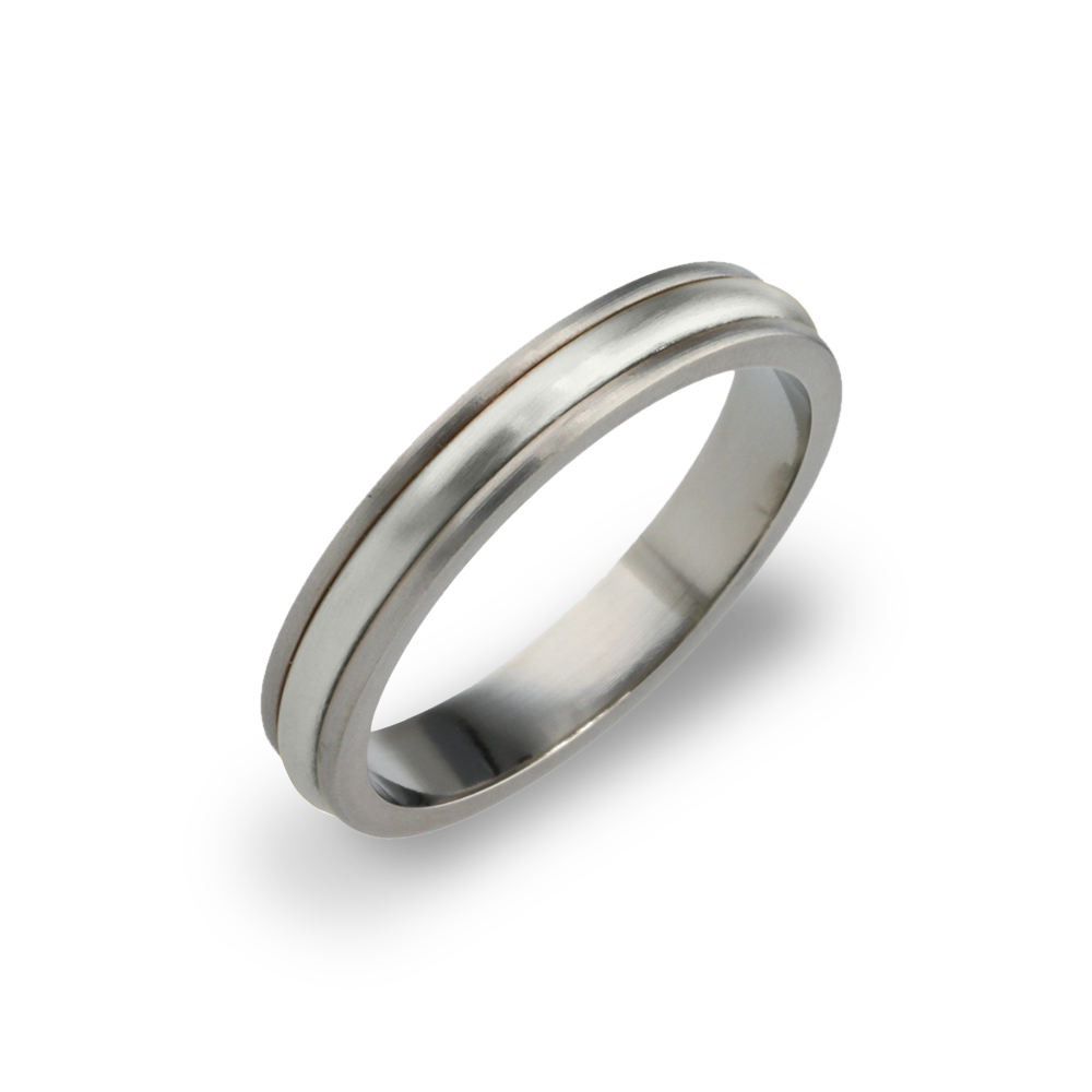 Raised Edge Triple D Inlay Ring