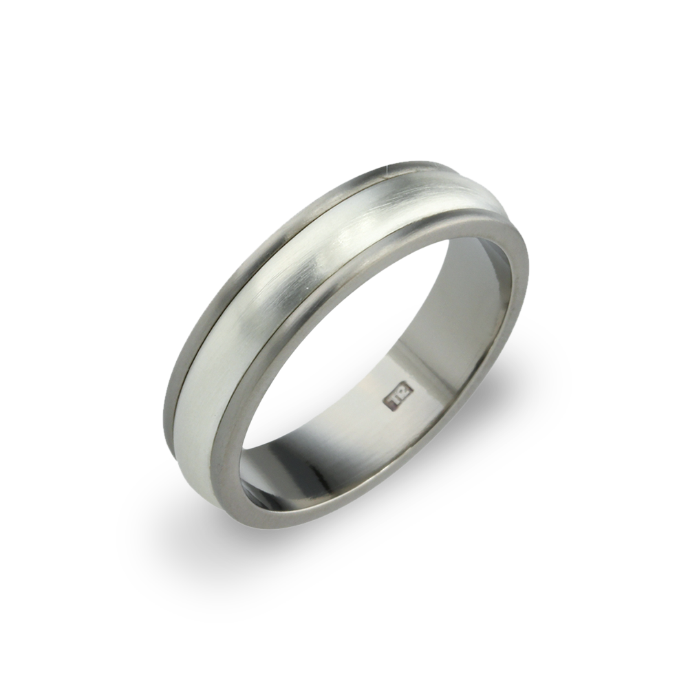 Raised Edge Triple D Inlay Ring