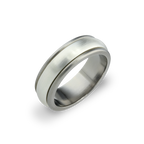 Raised Edge Triple D Inlay Ring