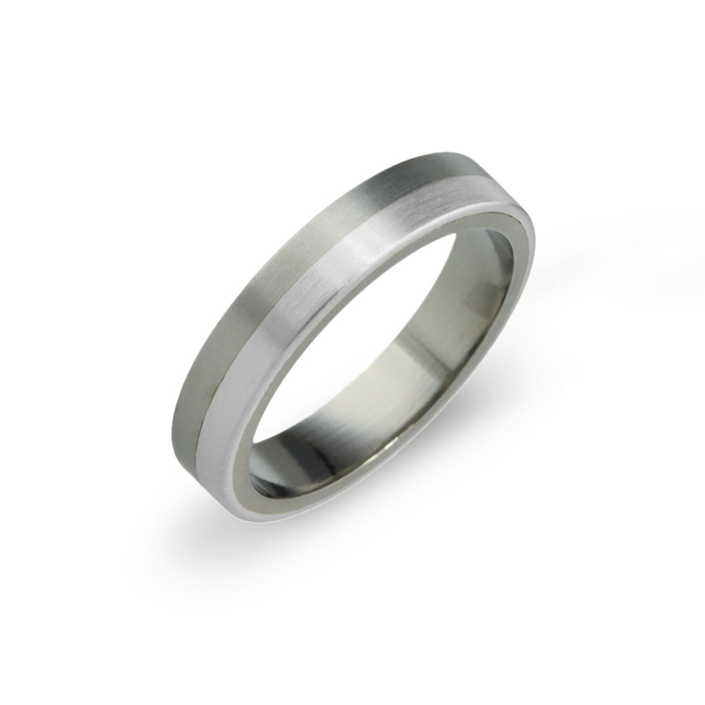 Flat Horizon Inlay Ring