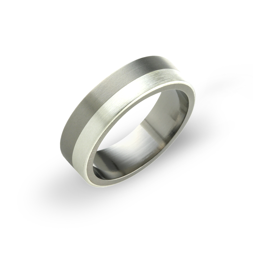 Flat Horizon Inlay Ring