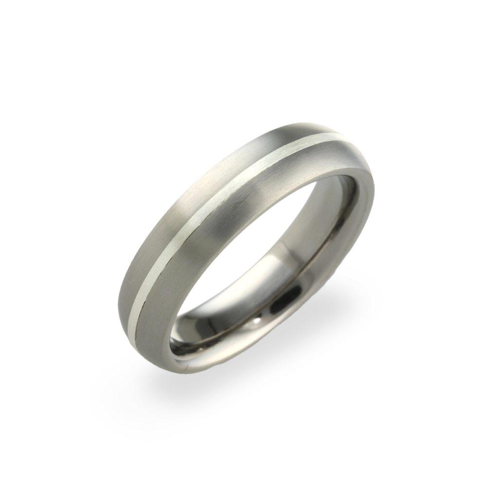 Narrow Inlay Oval Ring