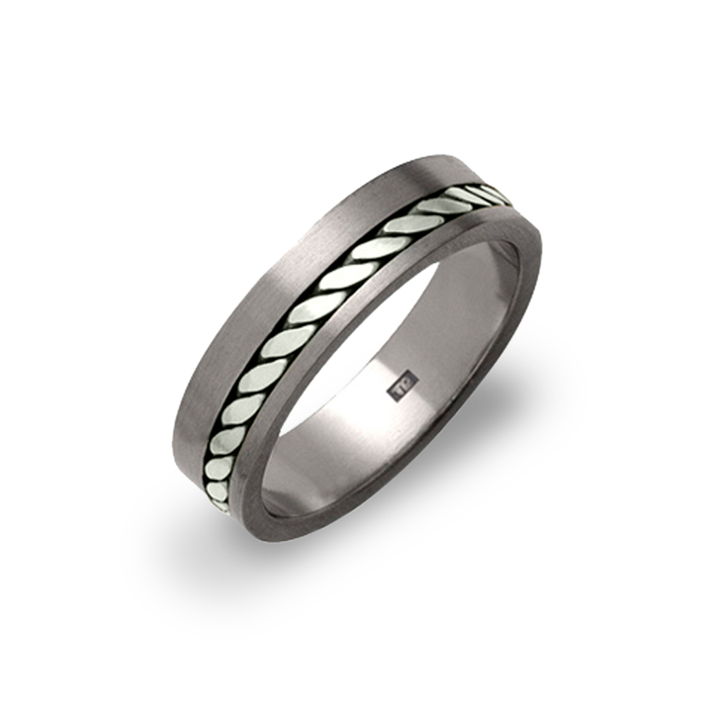 Offset Rope Inlay Ring