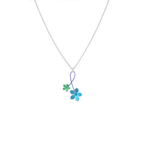 Double Twist Five Petal Flower Pendant