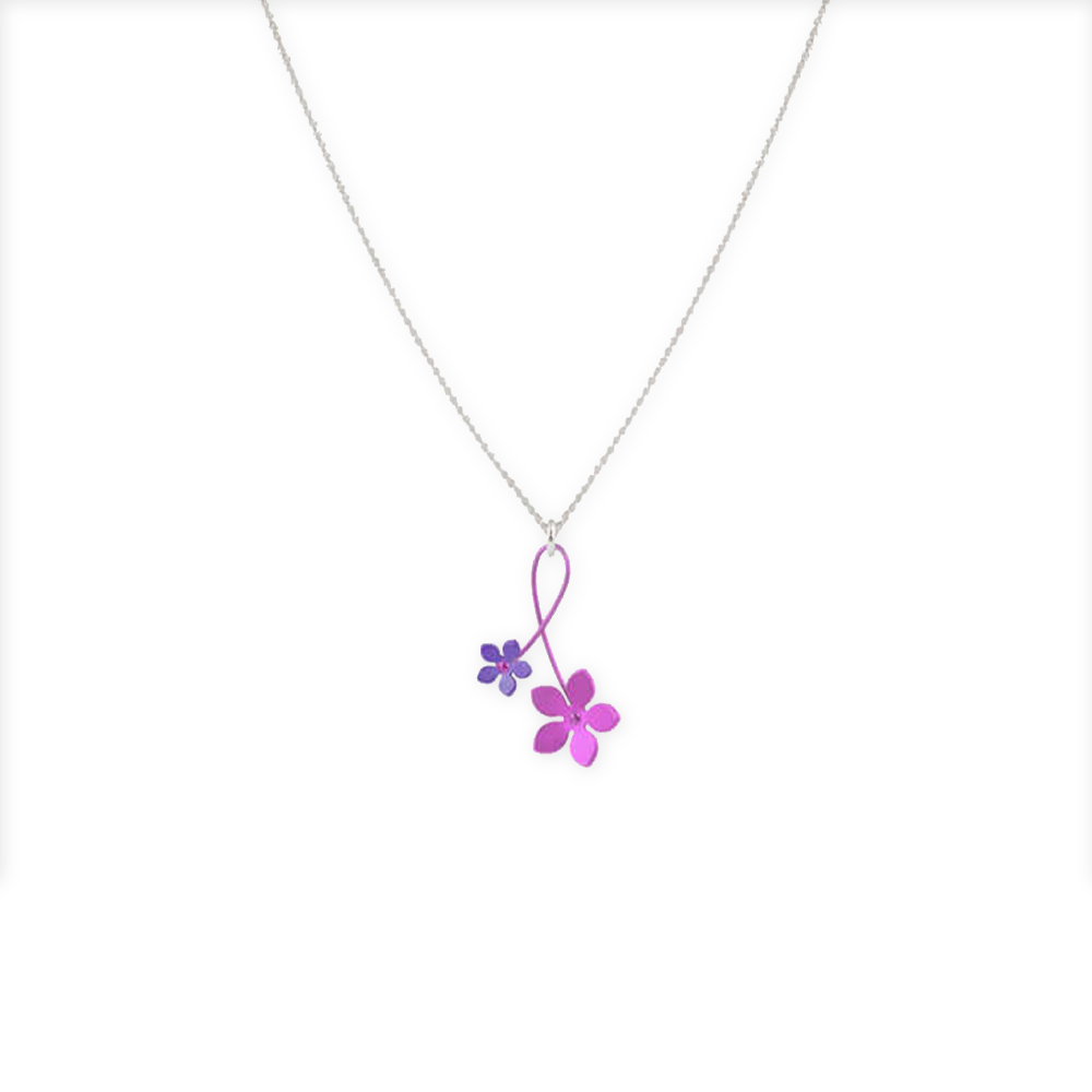 Double Twist Five Petal Flower Pendant