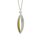 Large Petal Pendant and Silver Chain