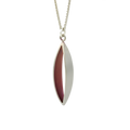 Large Petal Pendant and Silver Chain