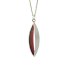 Large Petal Pendant and Silver Chain