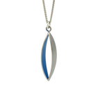 Large Petal Pendant and Silver Chain