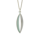 Large Petal Pendant and Silver Chain