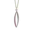 Large Petal Pendant and Silver Chain