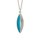 Large Petal Pendant and Silver Chain