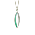 Large Petal Pendant and Silver Chain