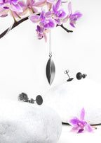 Large Petal Pendant and Silver Chain
