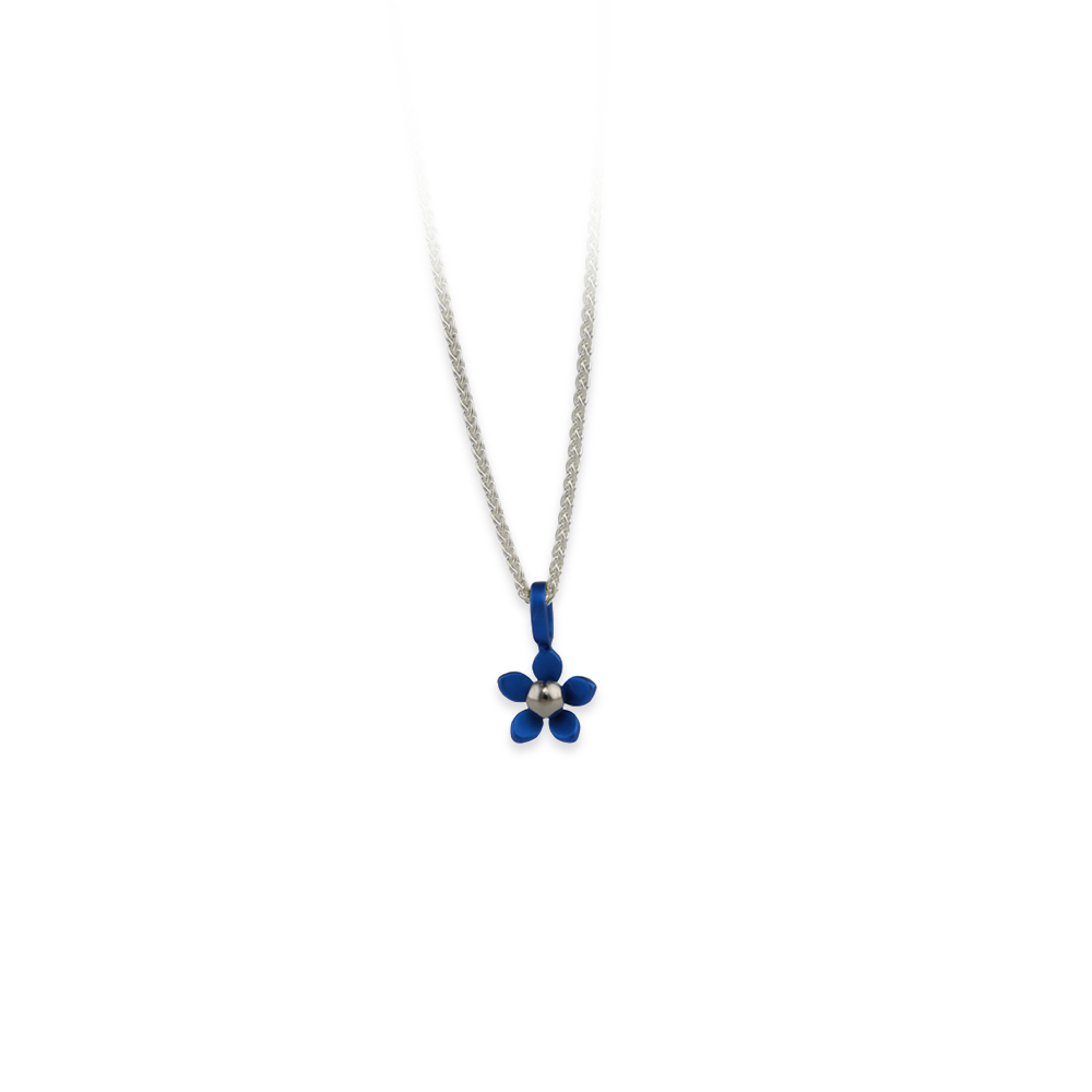 Small Five Petal Flower Pendant Necklace