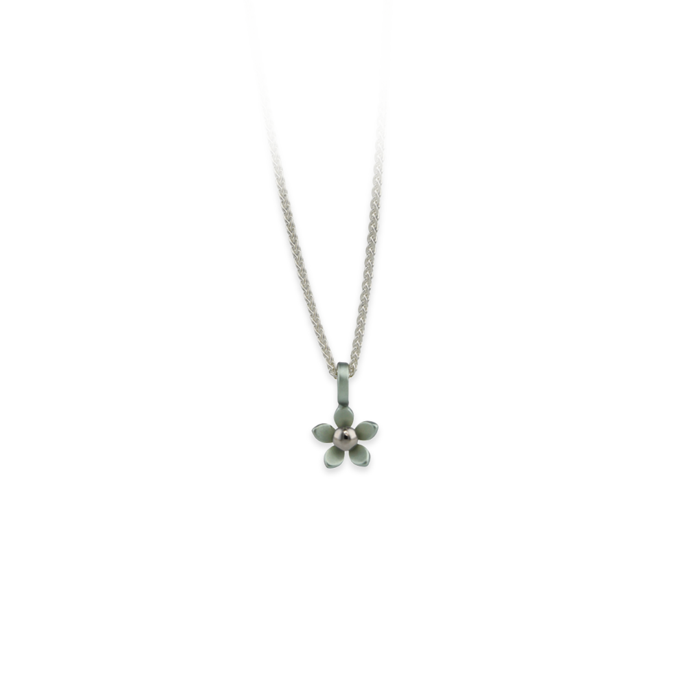 Small Five Petal Flower Pendant Necklace