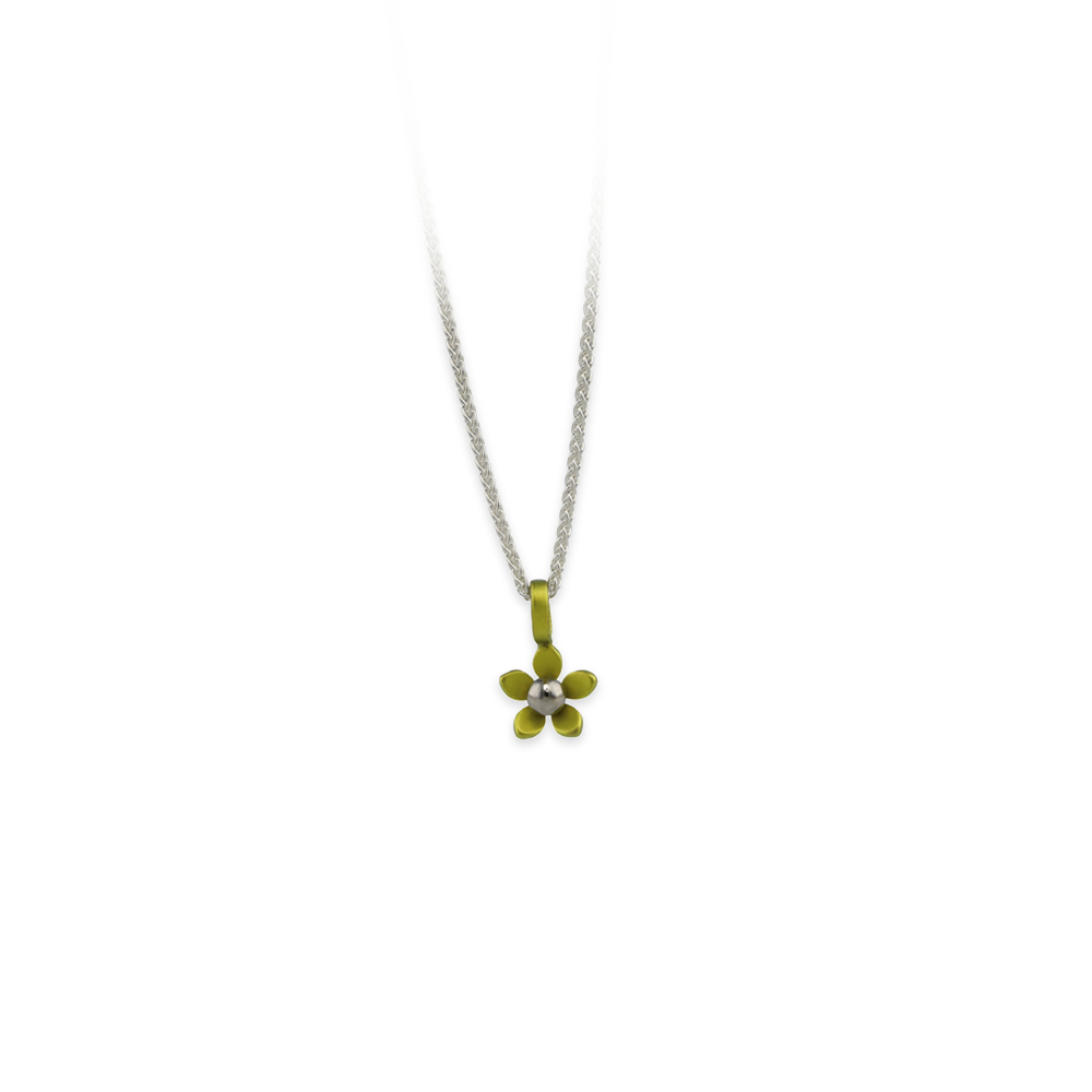 Small Five Petal Flower Pendant Necklace
