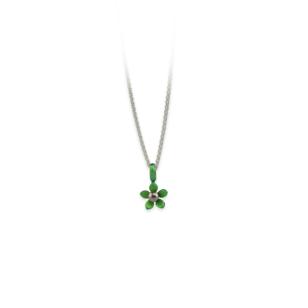 Small Five Petal Flower Pendant Necklace