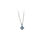 Small Four Petal Flower Pendant Necklace