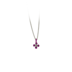 Small Four Petal Flower Pendant Necklace