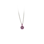 Small Ten Petal Flower Pendant Necklace