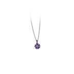 Small Ten Petal Flower Pendant Necklace