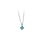 Small Four Petal Flower Pendant Necklace