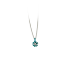 Small Ten Petal Flower Pendant Necklace