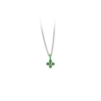 Small Four Petal Flower Pendant Necklace