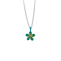 Double Five Petal Flower Pendant