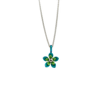 Double Five Petal Flower Pendant