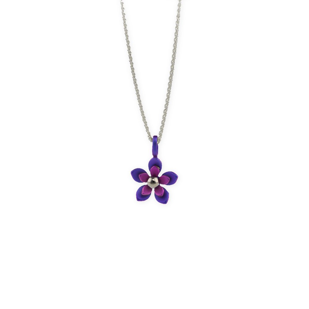 Double Five Petal Flower Pendant