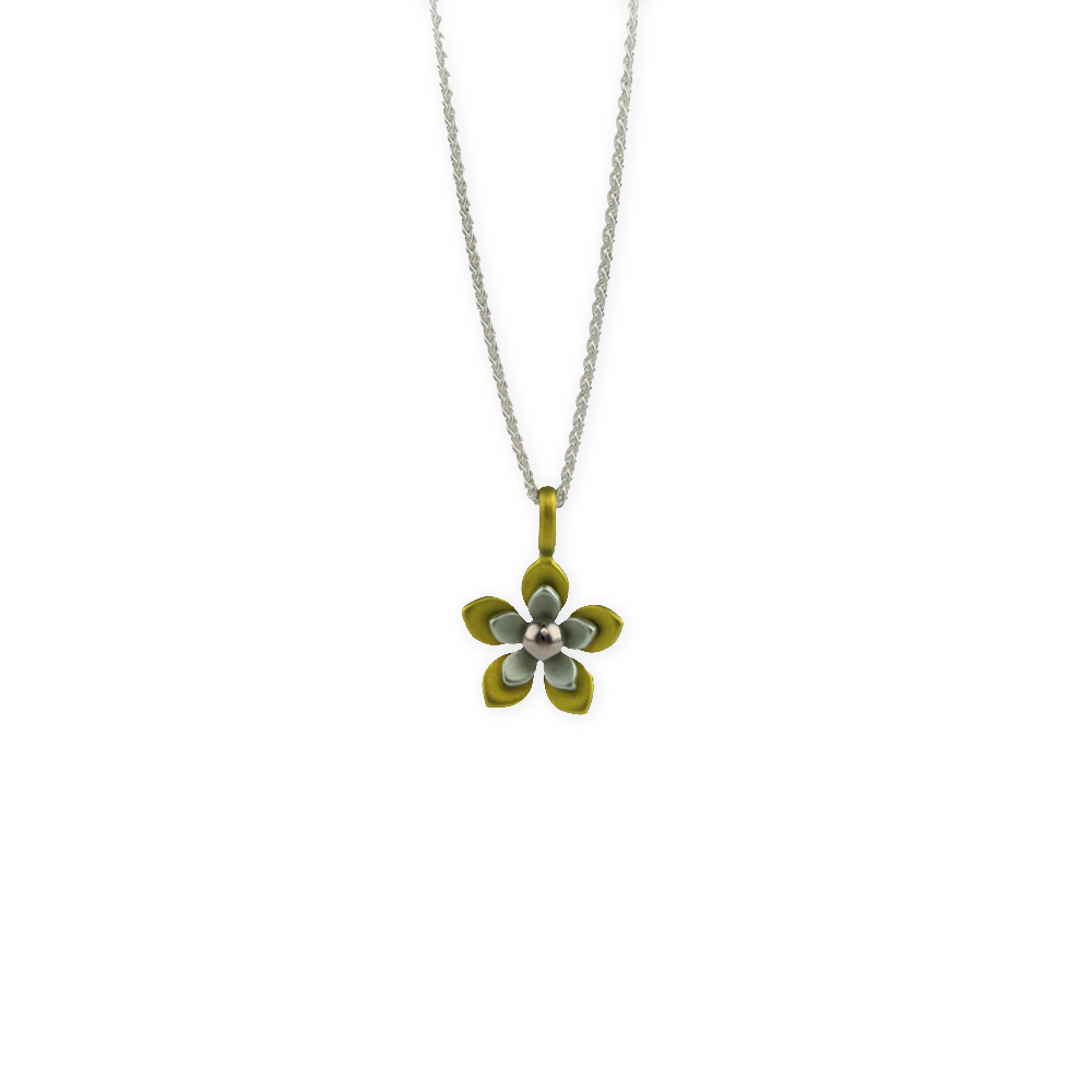 Double Five Petal Flower Pendant
